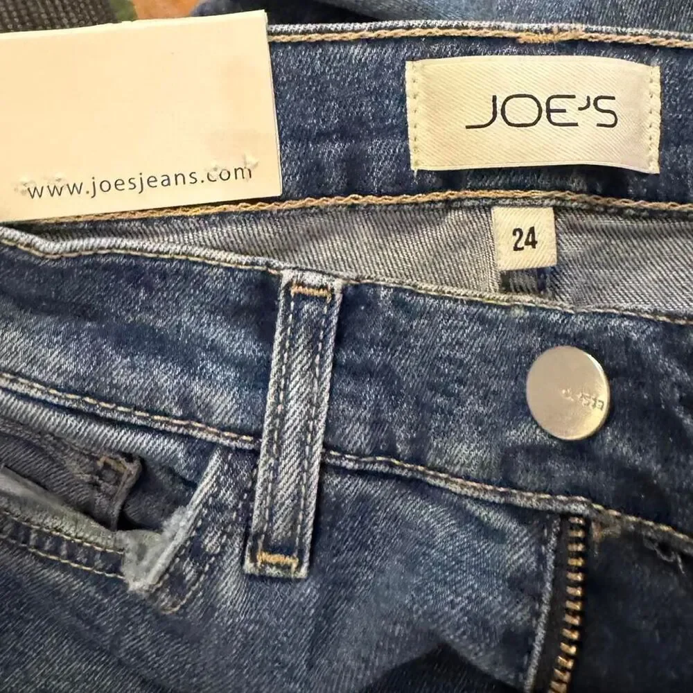 Joe’s Jeans The Callie Cropped Bootcut Women’s Sz 24 Blue Stretch Denim High Ris - Picture 4 of 6